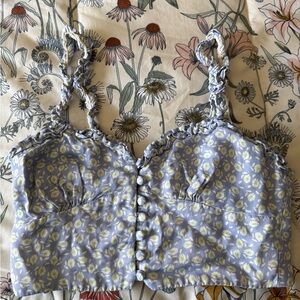 Zara Light Blue Floral Camisole